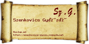 Szenkovics Győző névjegykártya